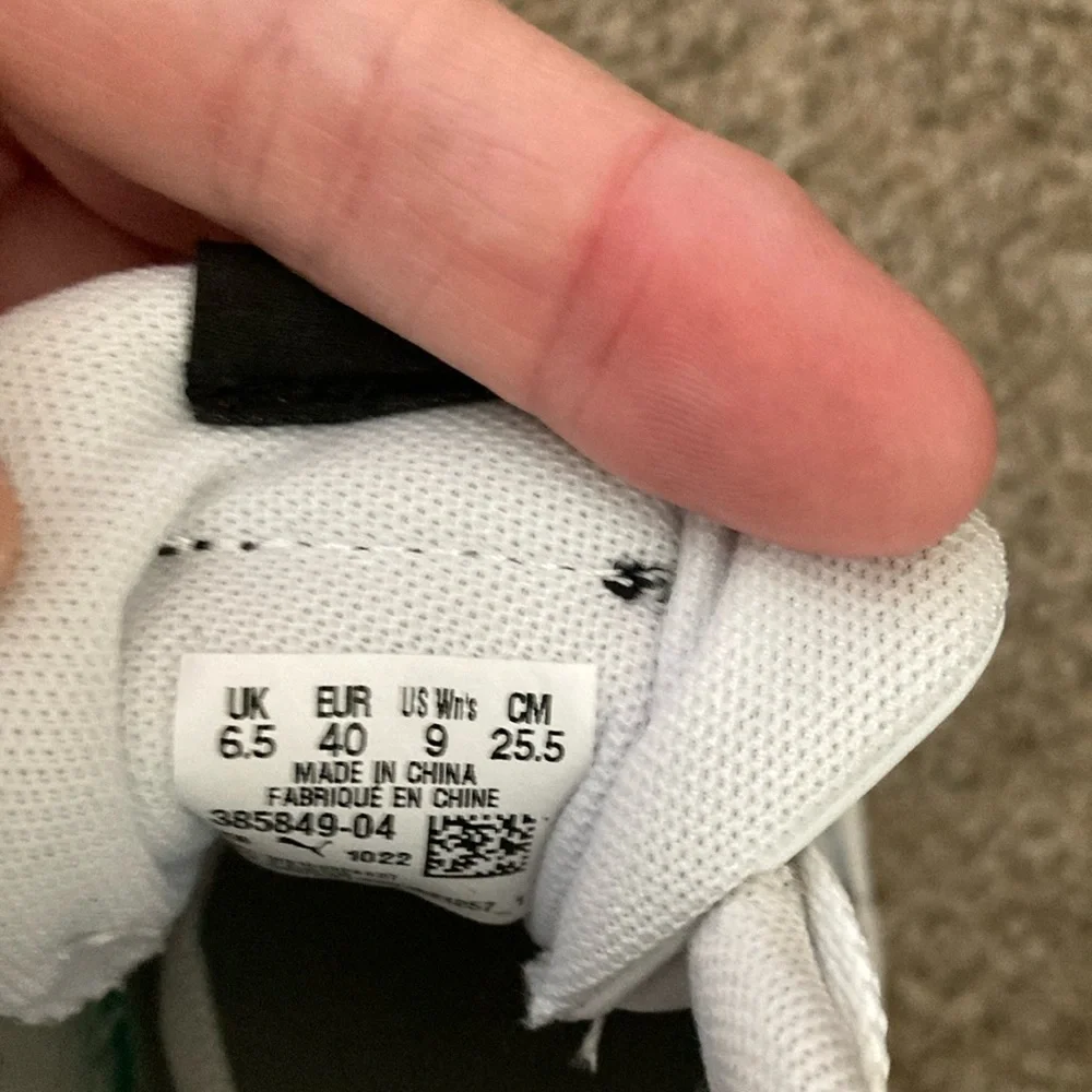 Puma White and Black Sneakers with Chunky Platform Sole - Picture 6 of 8